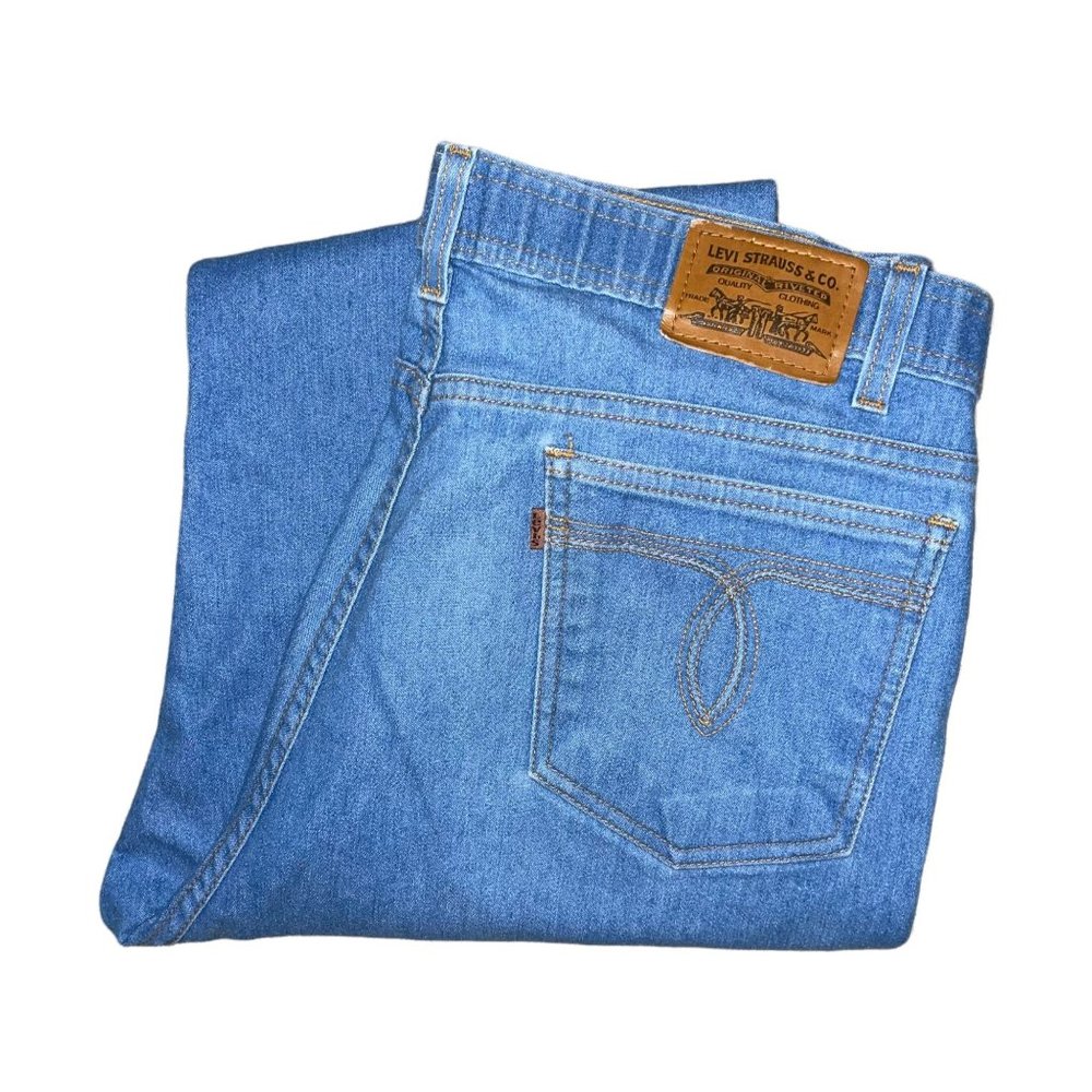 Vintage Levi's Grandpa High Rise Light Wash Straight Leg Jeans 40 29